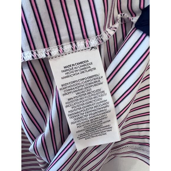 RLX Men's Performance Polo Size 2XL Pink and White Stripes - Picture 4 of 6